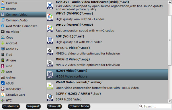 nabi2 format How to Create an H.264 MP4/AAC profile for Nexus 6?