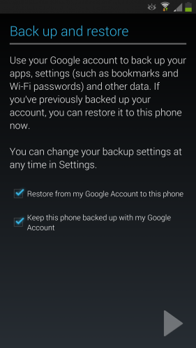 backup and restore your phone with Google