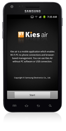 Kies Air—Wireless Transfer