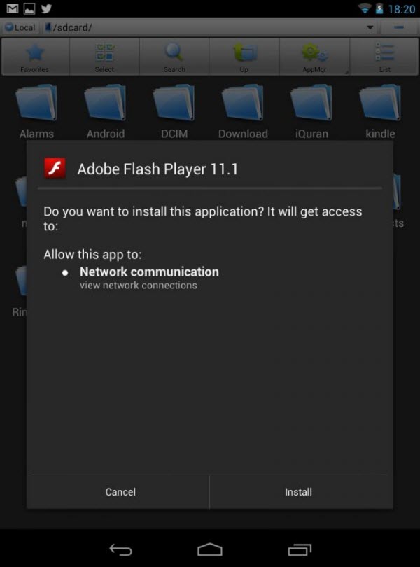 adobe flash install mac