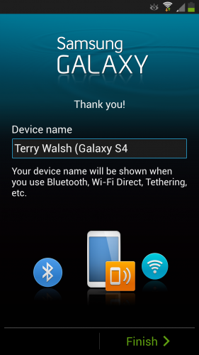 Give your Galaxy S4 a name