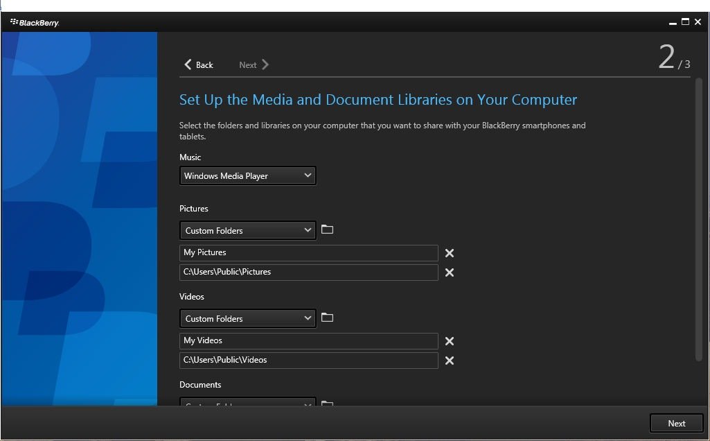 Set up the media and document libraries