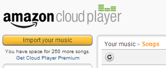 import music to Amazon Cloud Player