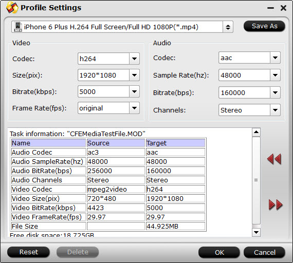 iPhone 6 video settings