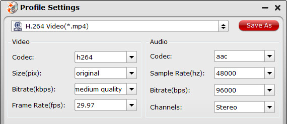 Windows 8.1 Tablets MP4 settings