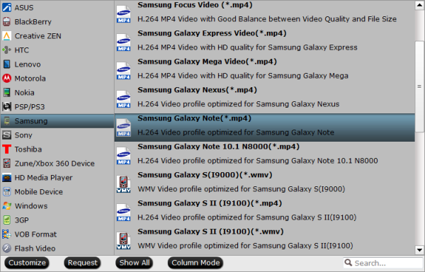 Galaxy Note Pro 12.2 video format