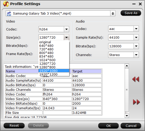 Galaxy Tab S 10.5 Video Settings