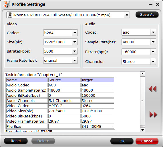 iPhone 6 Plus Video Settings